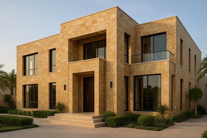 this tile installed in facade of villa