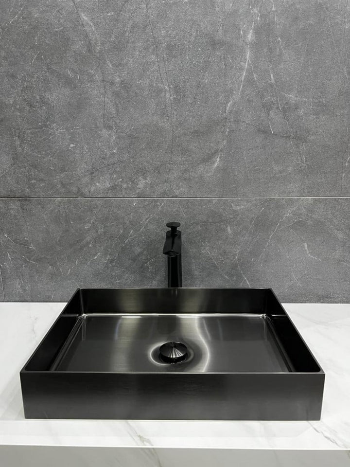 single-matte-square-titanium-bathroom-basin